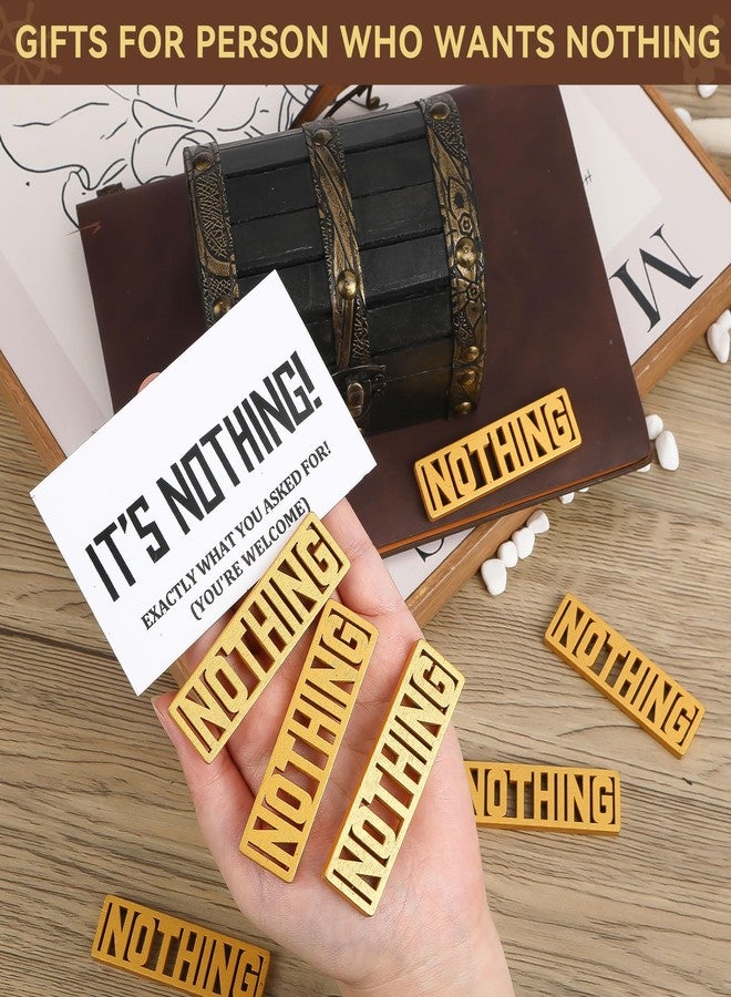 JULEASEL The Gift of Nothing - White Elephant Gifts for Men Who Want Nothing, Pirate Chest with 10 Golden Nothing, Funny Holiday Birthday Christmas Gag Gifts for Women Men - Image 3
